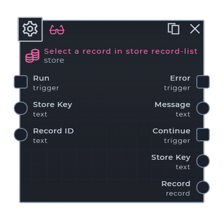 Select Record in Store Record-list Command