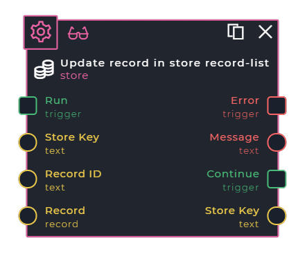 Update Record in Store Record-list Command