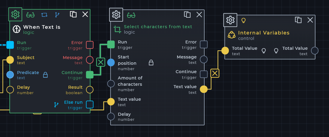 Select characters from text